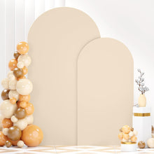 Load image into Gallery viewer, High-Quality Stretchy Beige Arch Cover - Perfect for Bridal Showers &amp; Birthdays