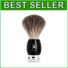 Load image into Gallery viewer, VIVO Luxury Black Resin Badger Shaving Brush - Rich Lather for Discerning Men