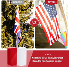 Load image into Gallery viewer, 24-Piece Magnetic Outdoor Flag Weights - Waterproof &amp; Stylish Red/White