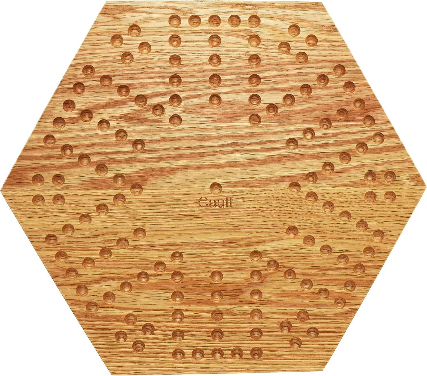 Double-Sided Marbles Game with Dice & Storage Bag - 4-6 Players - Oak Board