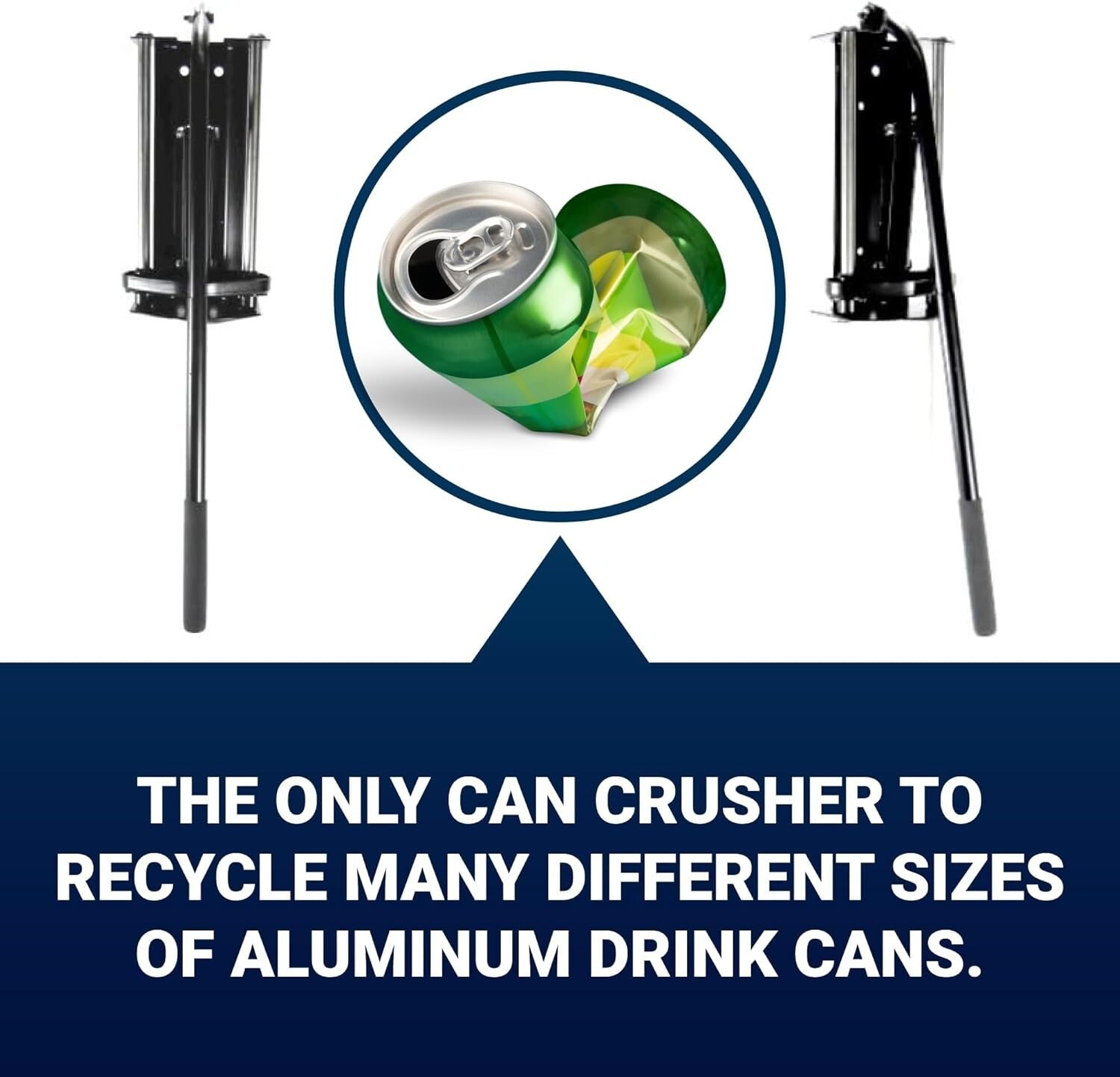 Robust Aluminum Can Crusher - Manual Wall Mounted Design for Efficient Recycling