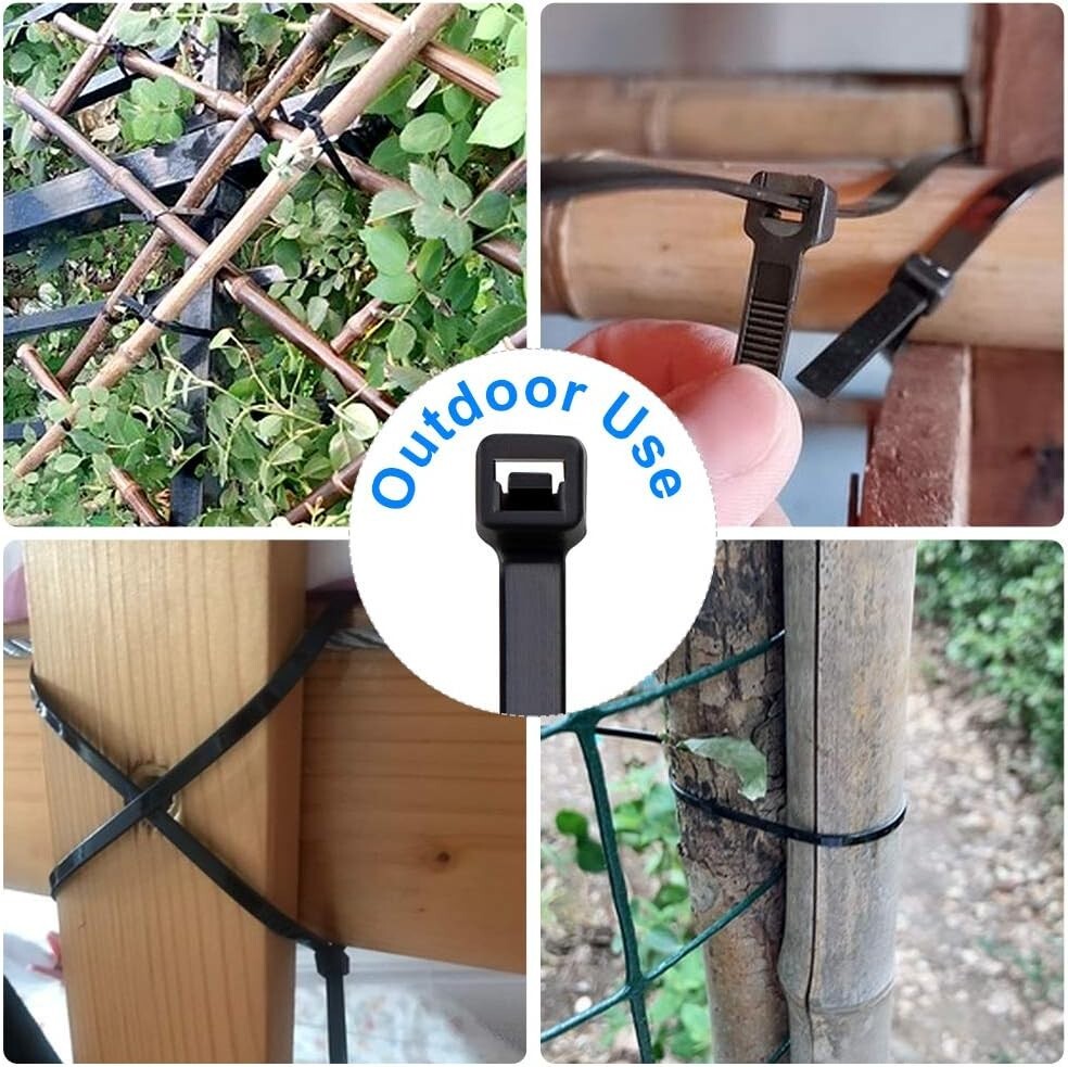 Professional Grade 8 Inch Black Zip Ties - 5000 Pack, 50lb Tensile Strength