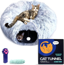 Load image into Gallery viewer, Interactive Cat Playground: Bed Cave with Tunnel, Ball &amp; Laser Toy for Cats