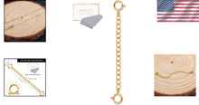 Load image into Gallery viewer, Real Durable 18K Gold Extender Chain - 2 Inch Adjustable with Lobster Clasp