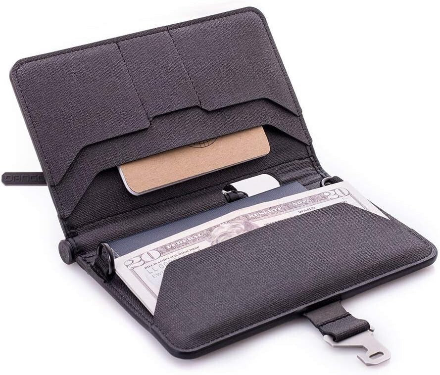 Dango Slim Minimalist RFID Travel Wallet - Bifold & Document Holder in Black