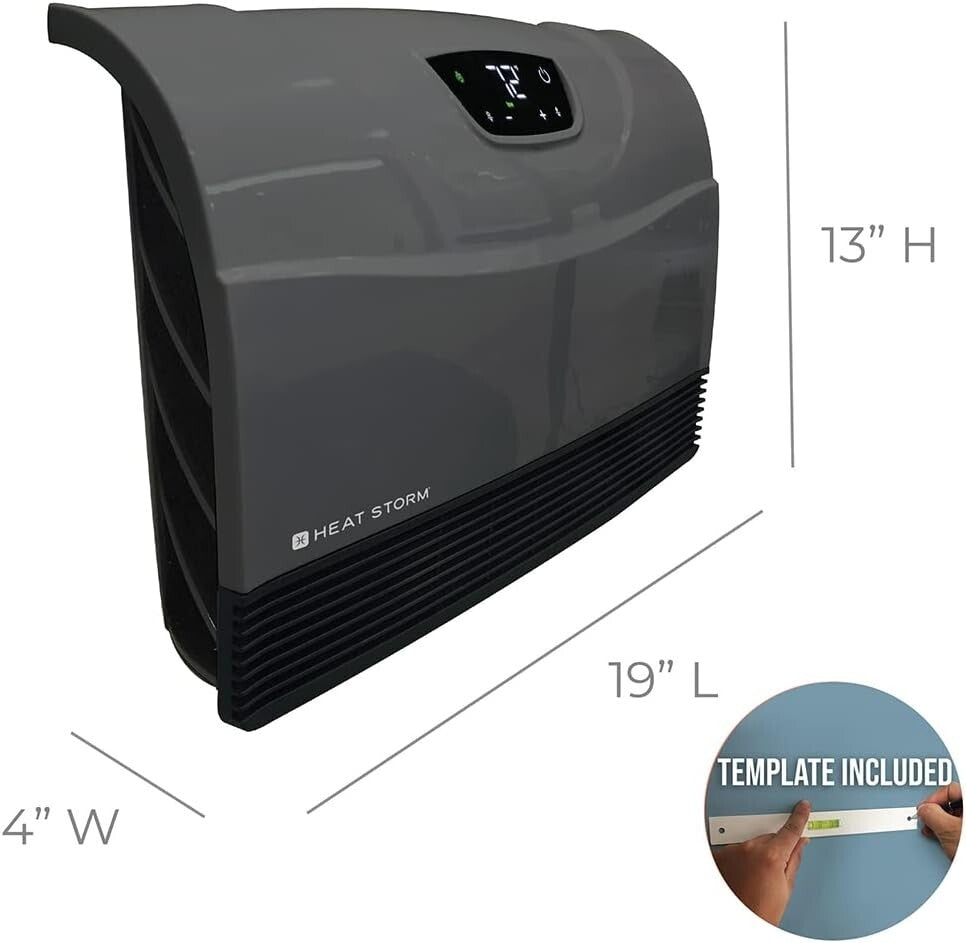 Energy-Efficient Infrared Space Heater, Remote Control, Wall/Floor Mount - 1500W