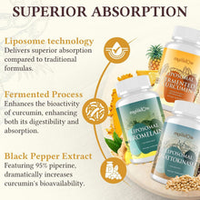 Load image into Gallery viewer, High Potency Immune &amp; Heart Support Capsules - Nattokinase, Bromelain &amp; Curcumin