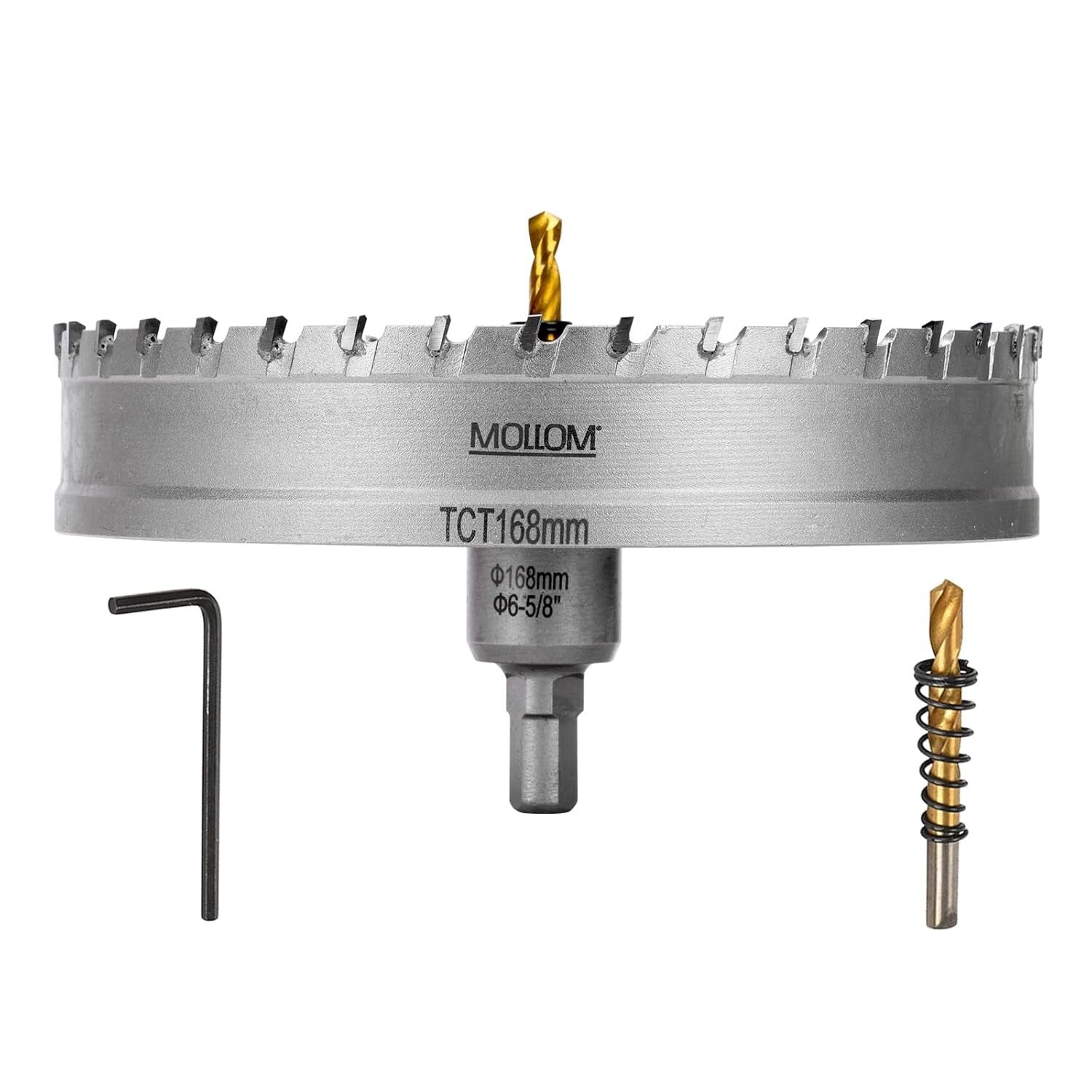 6-5/8'' TCT Hole Saw with Spring-Loaded Ejector - Cut Hard Materials Efficiently