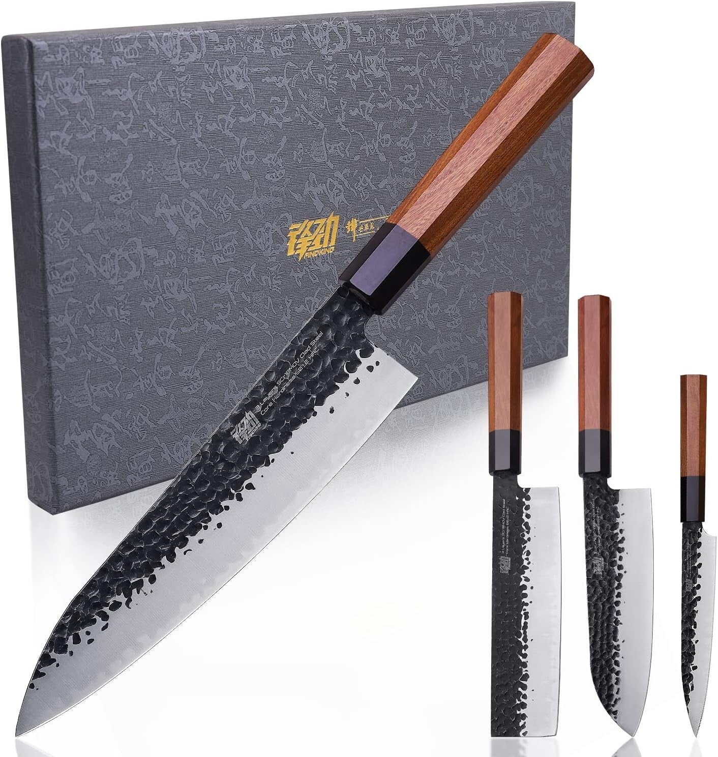 Premium 4PCS Kitchen Knife Set – High Carbon Steel Blades for Professional Chefs