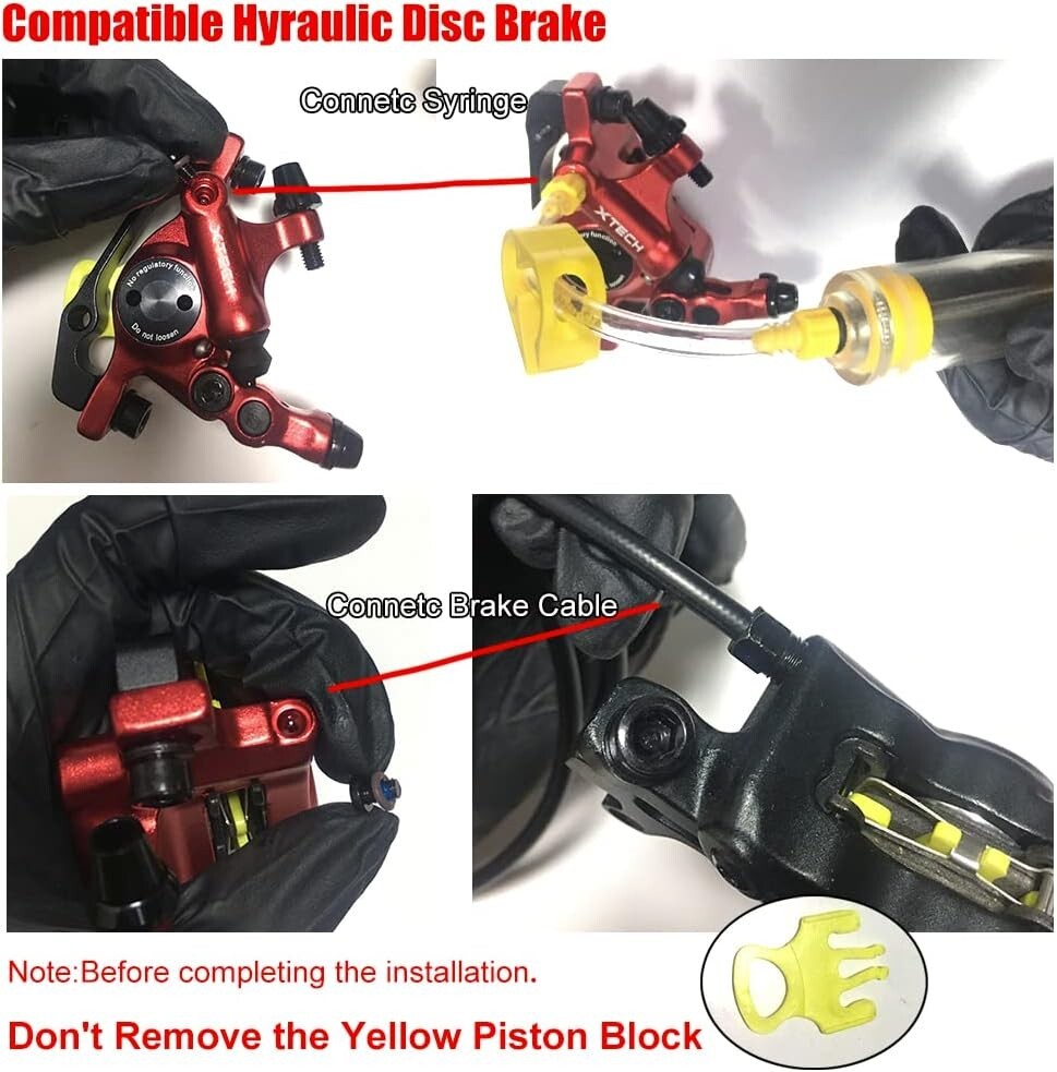 XTECH HB-100 Cable Pull Hydraulic Brakes - Lightweight Mountain Bike Calipers