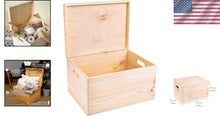 Load image into Gallery viewer, Beautiful Stackable XXL Wooden Storage Box with Hinged Lid - Eco-Friendly Design