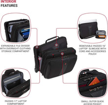 Load image into Gallery viewer, Wenger Patriot II 15.6-Inch Black Luggage with Padded Laptop Compartment