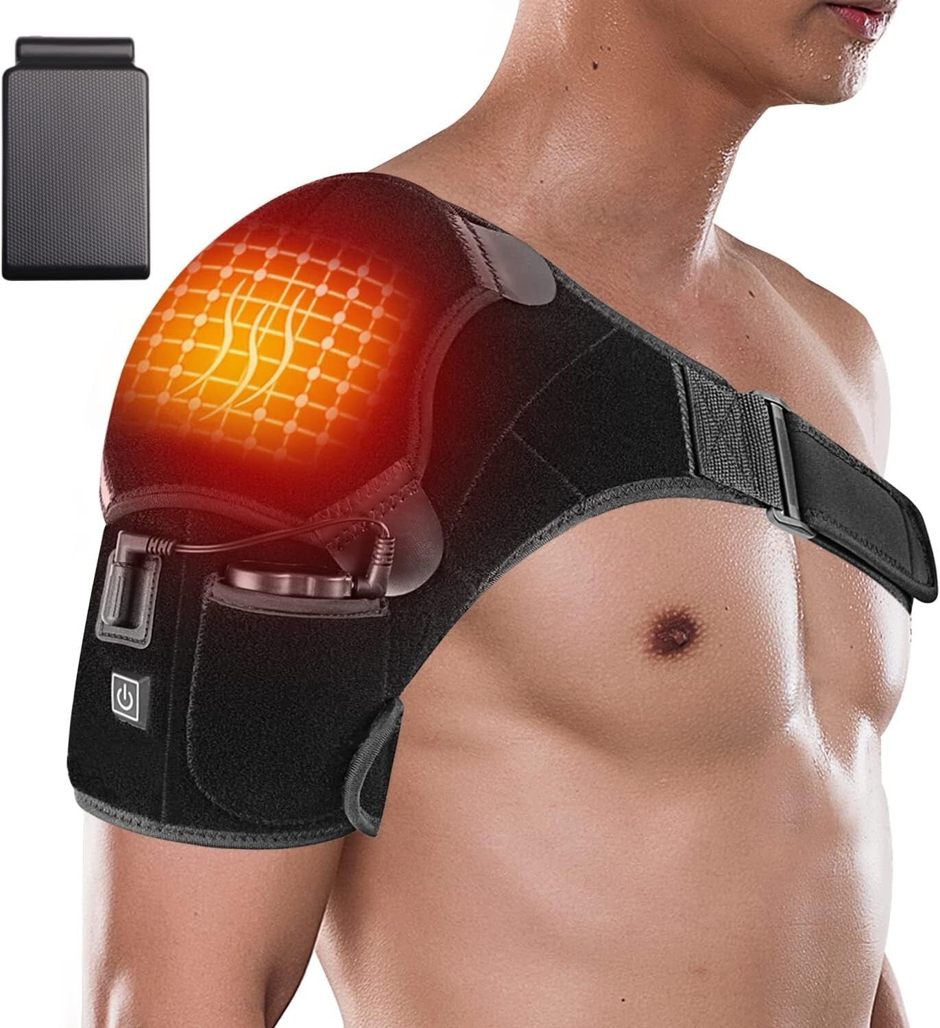 Innovative Adjustable Heated Shoulder Wrap - 3 Modes with Overheat Protection