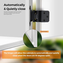 Load image into Gallery viewer, Heavy-Duty 60 Pairs Matte Black Self-Closing Hinges - Easy Install for Cabinets