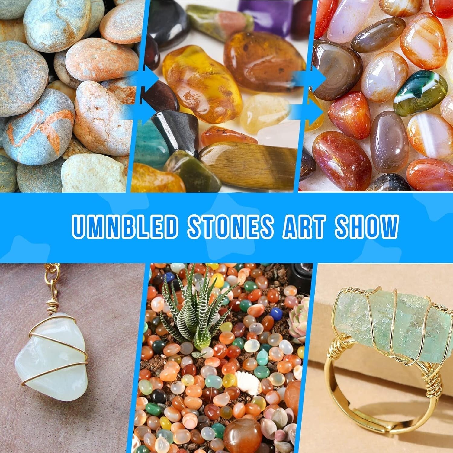 Compact 6LB Rock Tumbler With Rubber Barrels - Ideal for Polished Gem Projects