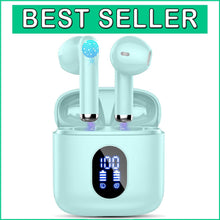 Load image into Gallery viewer, Stylish Bluetooth Earbuds with 9D Sound, ENC Mics &amp; Touch Control for Athletes