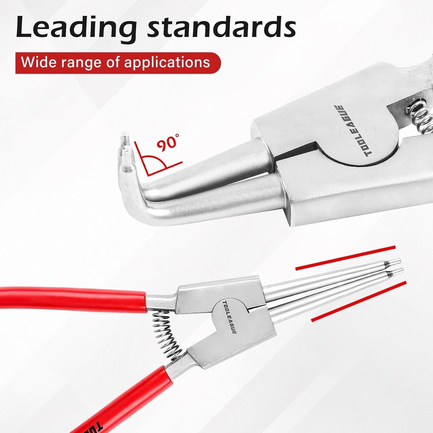 Durable 4-Piece Snap Ring Plier Set - 13'' Ergonomic Tools for Easy Ring Removal