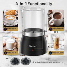 Load image into Gallery viewer, Quiet 4-in-1 Milk Frother and Steamer - 17oz for Delicious Hot/Cold Beverages