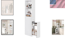 Load image into Gallery viewer, Slim White Bathroom Cabinet with Stable Construction - Perfect for Small Spaces