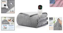Load image into Gallery viewer, ETL Certified Plush Electric Blanket 72"x84" - Over-Heat Protection for Safety
