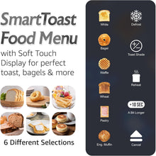 Load image into Gallery viewer, Advanced Stainless Steel Toaster - 4-Slice, Touchscreen, 6 Browning Settings