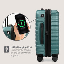 Load image into Gallery viewer, Rugged Waterproof Carry-On Suitcase with Impact-Resistant Polycarbonate Design