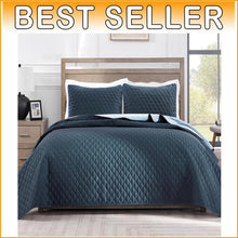 Load image into Gallery viewer, Geometric California King Quilt Set - Lightweight and Machine Washable Bed Cover