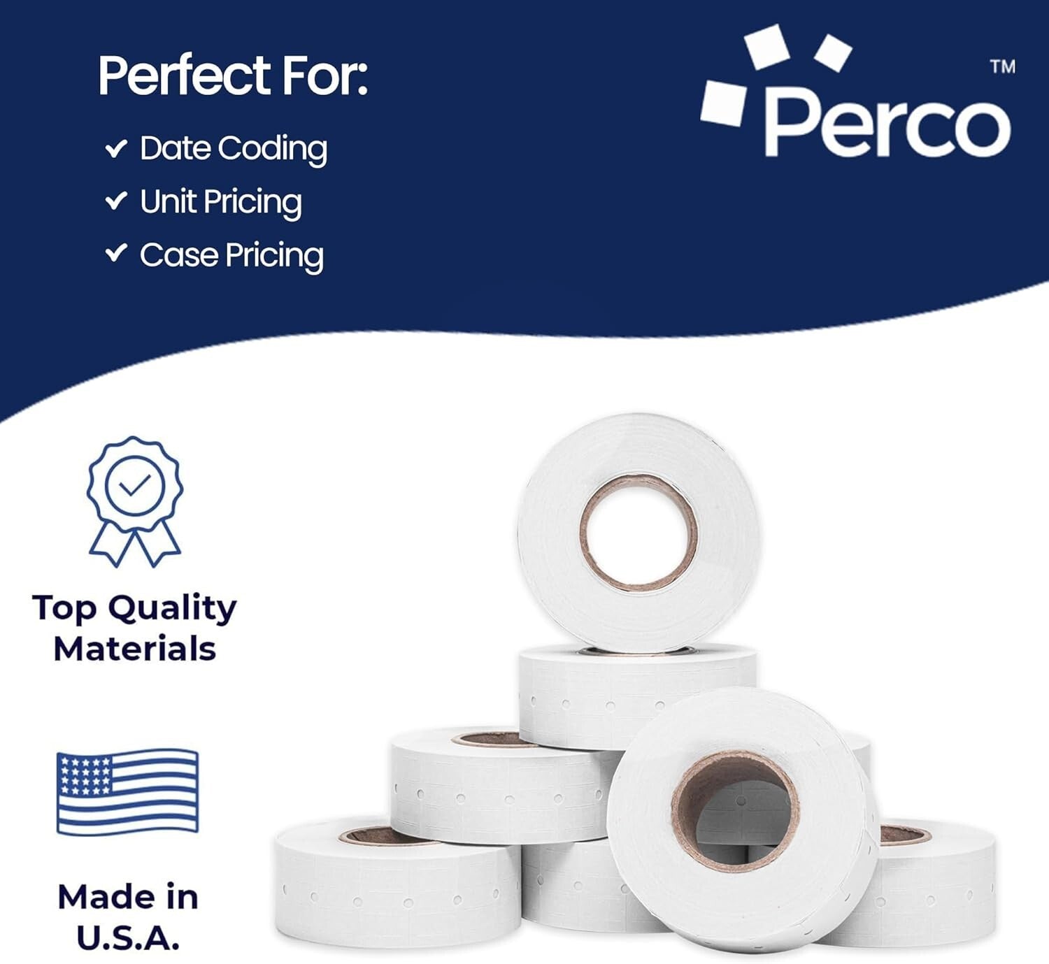 Versatile White 1 Line Pricing Labels – 32 Rolls, Perfect for Retail Needs