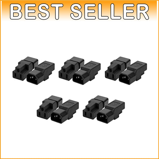 Bulk 10-Pack C14 Male to NEMA 5-15R Extension Plugs for Ultimate Connectivity