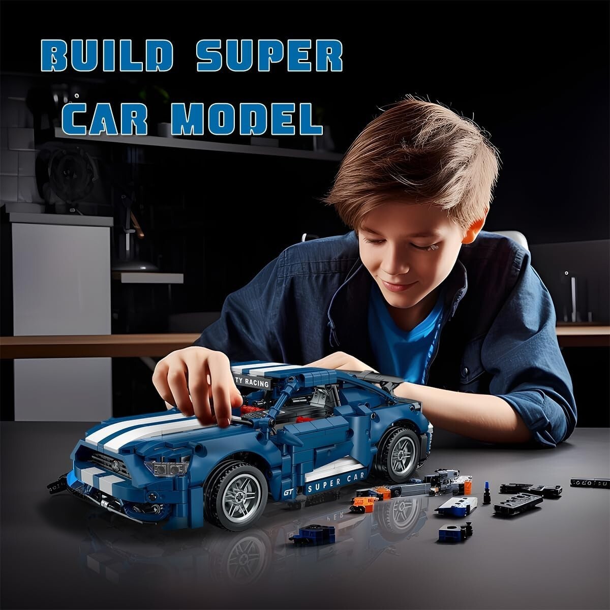 Build Your Own Remote Control Car Kit - 952 Piece STEM Project for Kids 8-12