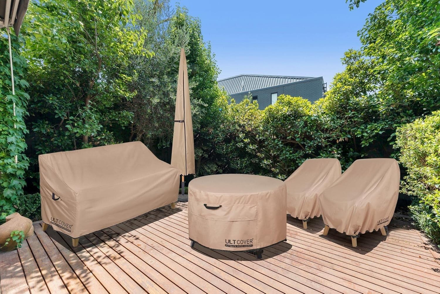 Waterproof Patio Chair Covers – Outdoor Lounge Protector for Deep Seats - 2 Pack