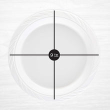 Load image into Gallery viewer, 400 Count Glossy 9'' Plastic Dinner Plates - Ideal for Large Parties &amp; Birthdays