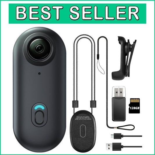 Compact 128GB Wearable Body Camera - Perfect for Travel and Pet Monitoring