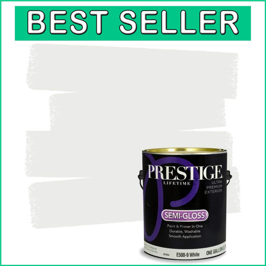 Environmentally Friendly 1-Gallon Semi-Gloss Exterior Paint & Primer White