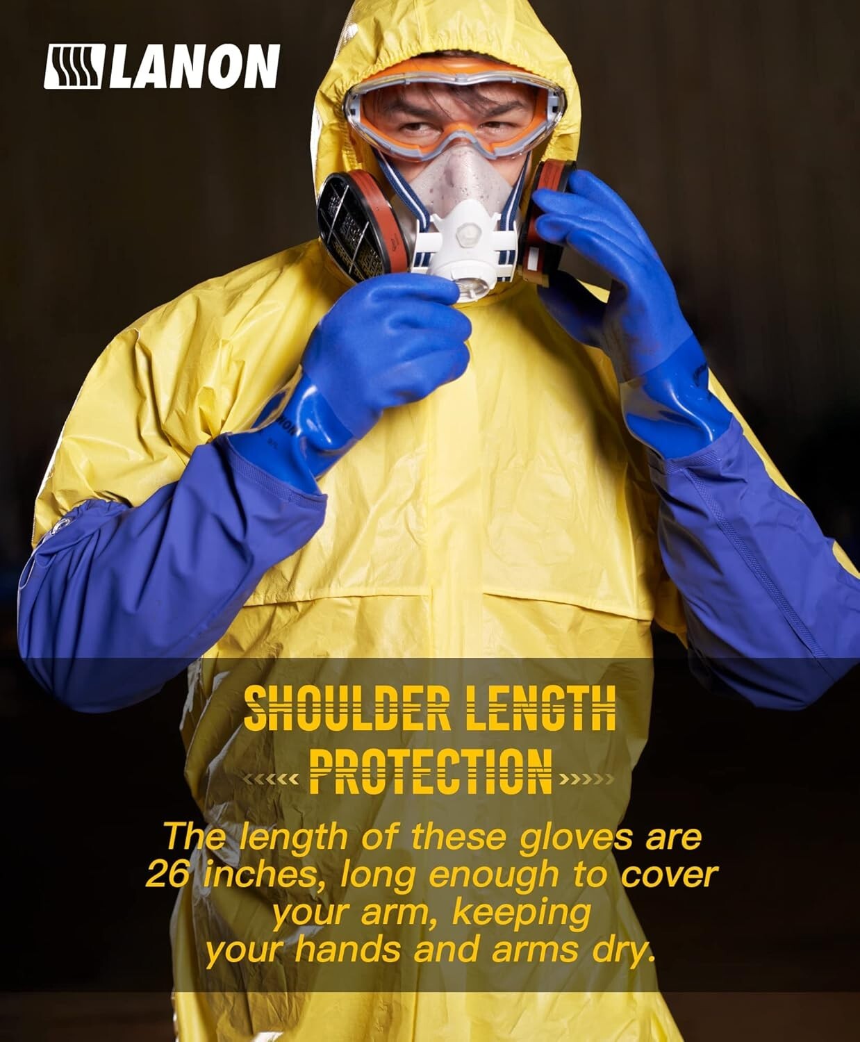 Superior Grip 26-Inch PVC Chemical Resistant Gloves - XL, Ideal for Any Task