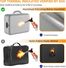 Load image into Gallery viewer, 5200°F Fireproof Document Organizer with Lock - Waterproof Travel Safe Storage