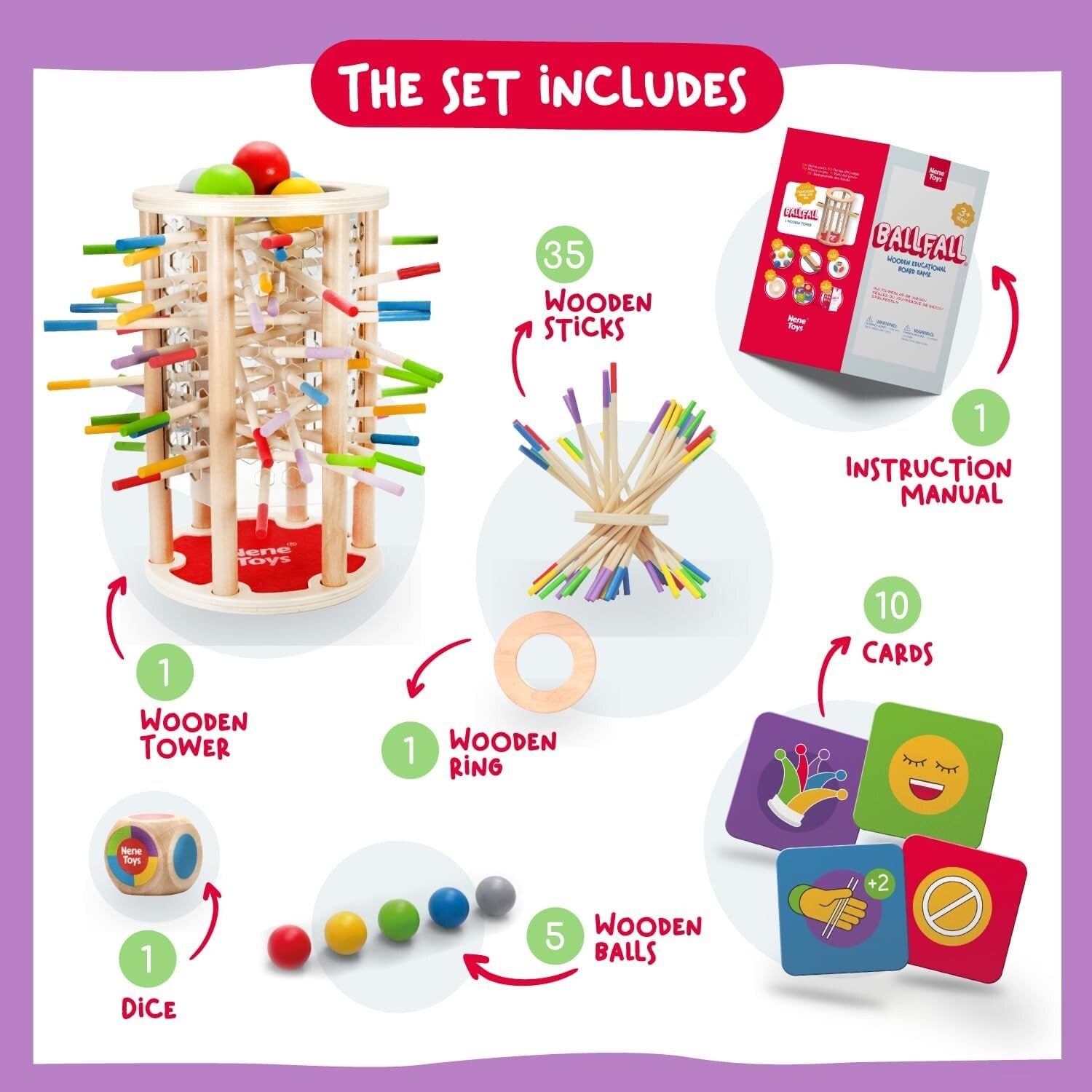 Durable and Safe Jumbo Montessori Game - 4 Modes of Educational Play for Kids