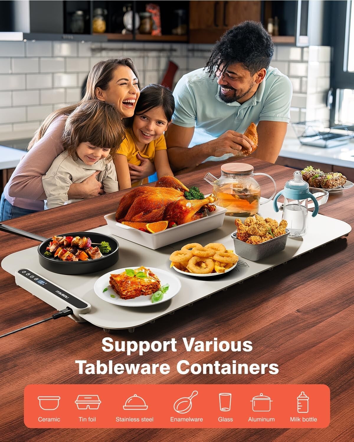 Electric Warming Mat with Timer - Perfect for Parties, Buffets & Daily Use