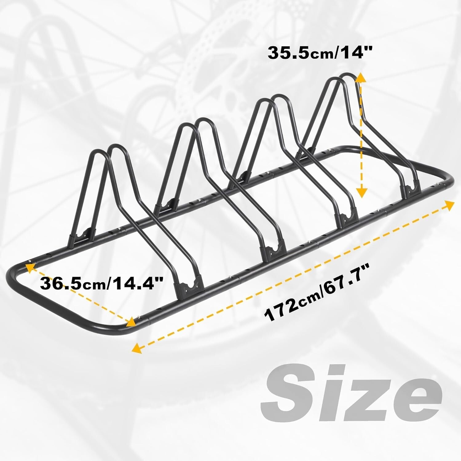 Durable Bike Stand for Up to 6 Bikes - Powder Coated & Optimized Stability
