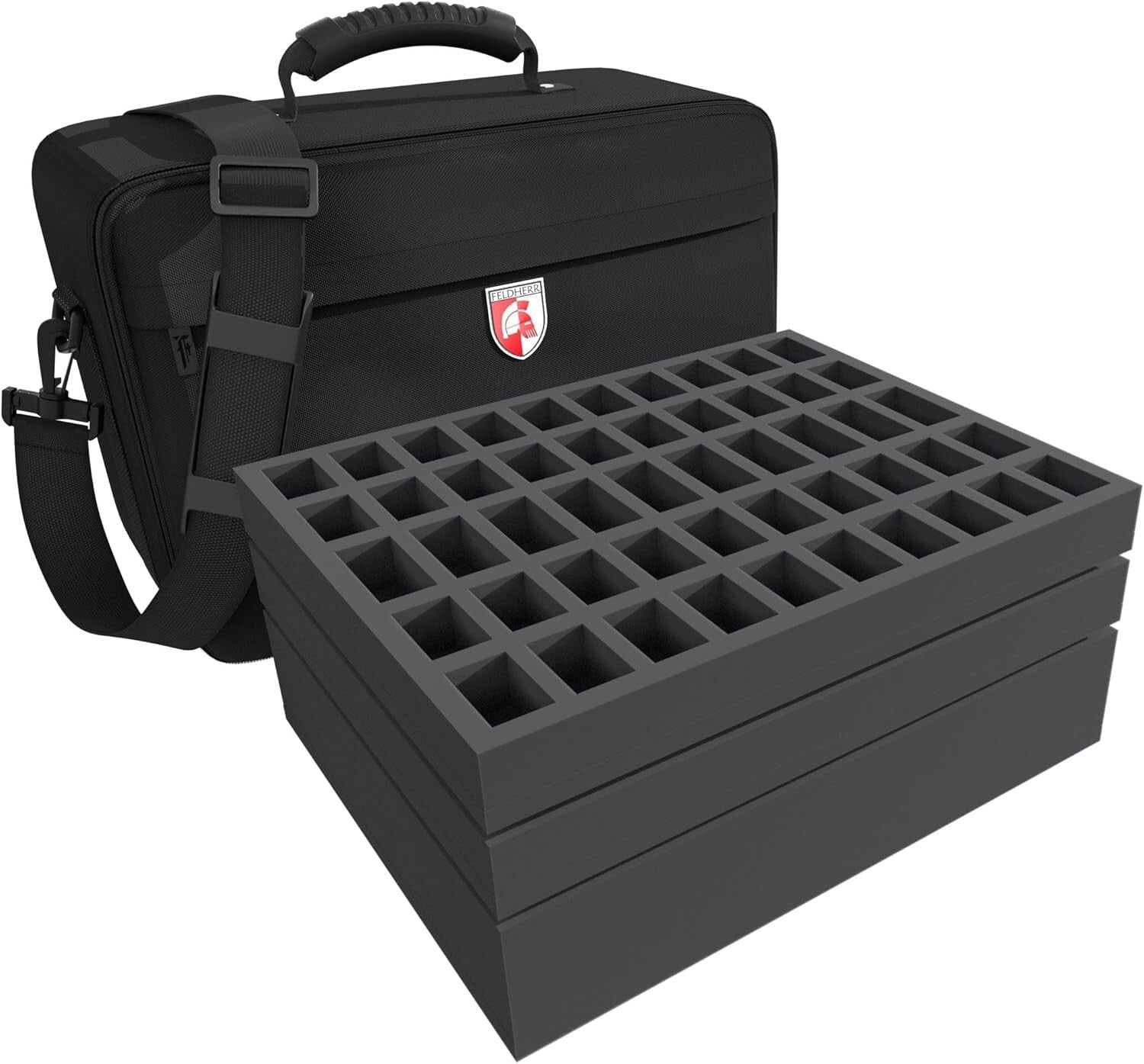 Compact Miniature Carrier with Foam Layers for 150 Figures & Monsters | 1.8 lbs