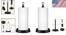 Load image into Gallery viewer, Sturdy Matte Black Paper Towel Holder - Easy Install 2 Pack for Modern Homes