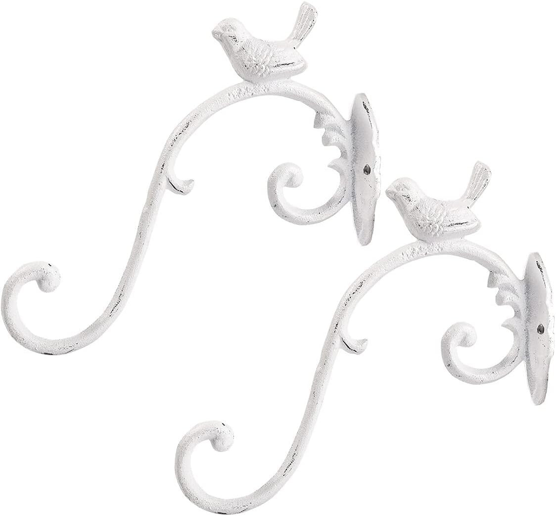 Sturdy 2PC 10-Inch Cast Iron Hanging Brackets - Ideal for Planters & Wind Chimes