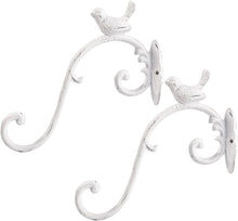 Load image into Gallery viewer, Sturdy 2PC 10-Inch Cast Iron Hanging Brackets - Ideal for Planters &amp; Wind Chimes