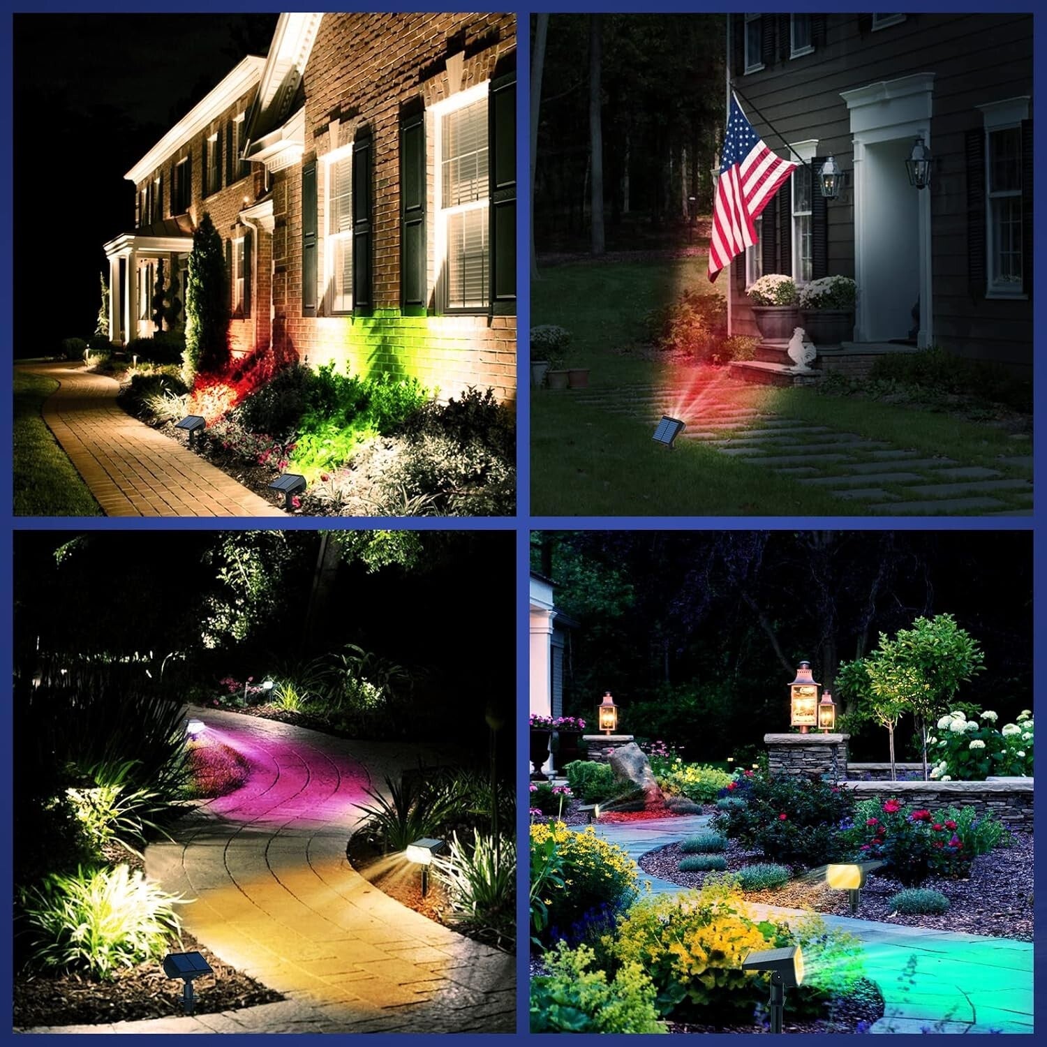 7 Lighting Modes Solar Outdoor Lights, Waterproof IP68 - Perfect for Decoration