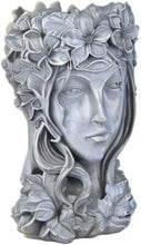 Load image into Gallery viewer, Large Diameter Goddess Head Planter - 14 Inch Resin Pot for Flowers &amp; Succulents