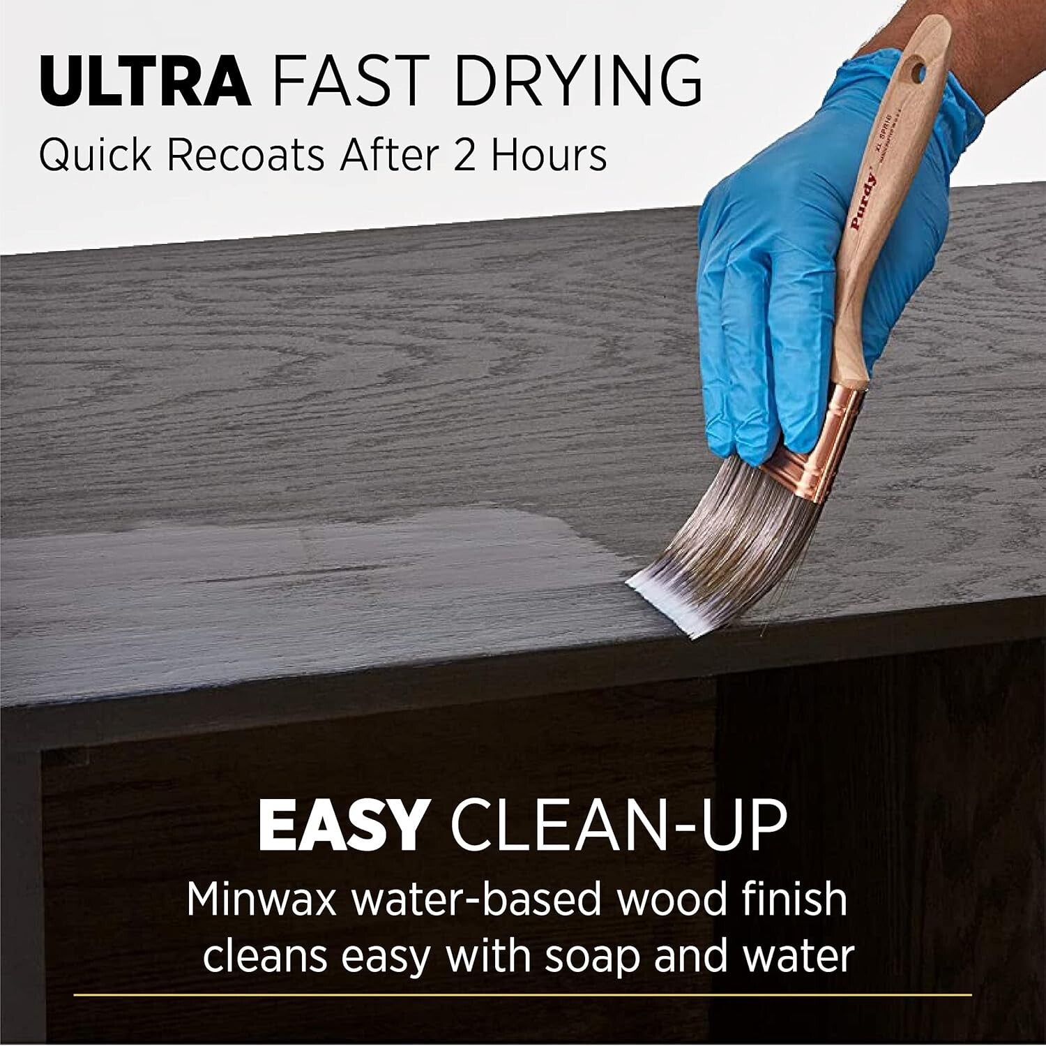 1 Gal Semi-Gloss Water-Based Wood Finish - Protects Against Scratches & Scuffs