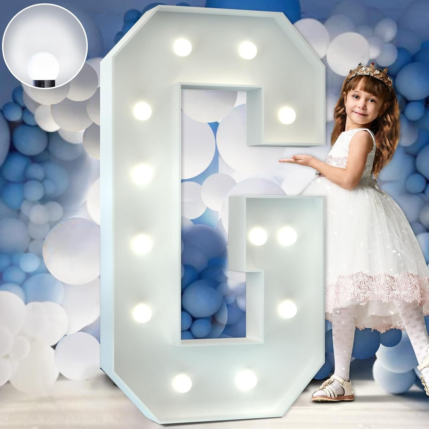 Unique 4FT Cool White LED Marquee Letter G - Perfect for Weddings and Parties