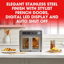 Load image into Gallery viewer, 26 QT Stainless Steel Air Fryer &amp; Multi-Cooker with Touchscreen Controls