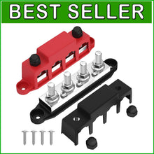 Load image into Gallery viewer, Universal 400A 12V Battery Busbar Terminal Block for Cars &amp; Boats - Red &amp; Black