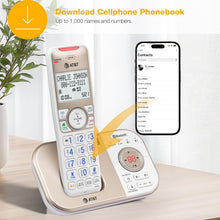 Load image into Gallery viewer, Champagne Gold/White Cordless Phone with Intercom and Digital Answering System